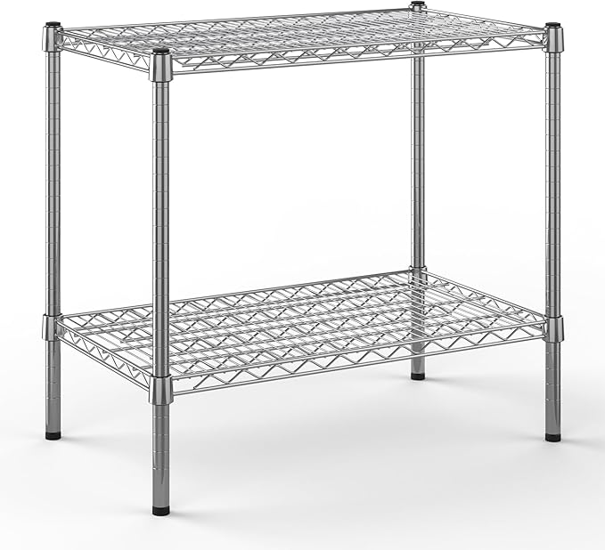18" Deep x 30" Wide x 27" Height Wire Shelving Kit | 2-Tier | NSF Commercial Storage Rack Unit