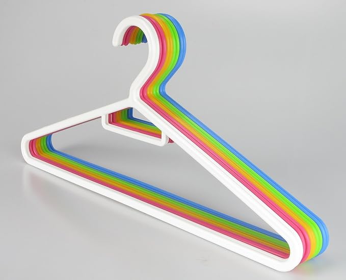 Sawafuji SL-10 Slim Hanger, Set of 10, Colorful