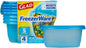 Glad GladWare FreezerWare Food Storage Containers with Lids, Small Rectangle BPA Free Plastic for Freezing Soups and Meal Prep, Crack Resistant, Microwave Dishwasher Safe, 24 Oz, 4 Count