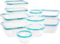 Snapware Plastic Total Solutions (10-Pack, Mixed Sizes) Food Storage Containers Set, Airtight & Leakproof Plastic Locking BPA-Free Lids Tupperware, Freezer Dishwasher Microwave Safe