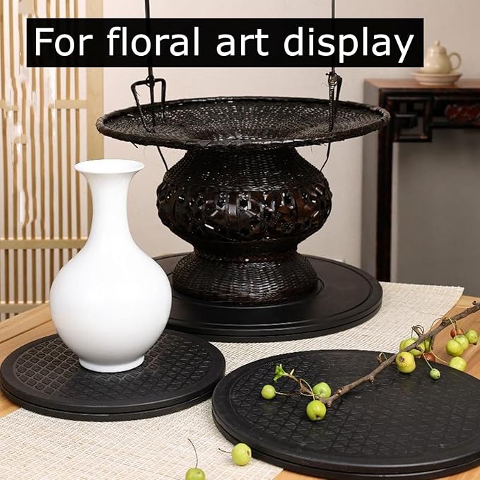 2 Pack 12 Inch Heavy Duty Rotating Stand, 360°Rotation Lazy Susan with Steel Ball Bearings for Model Base Rotating Plants Crafts Stand Monitor TV Stereos Sculpture
