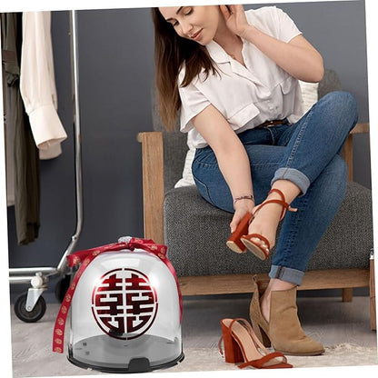 MAGICLULU 1 Set Wedding Shoes Display Box High Heel Collection Storage Case for Bride Sturdy Shoe Organizer with Easy Access