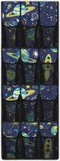 Space Planet Over Door Organizer for Kids, 12 Pockets Astronaut Theme Shoe Rack, Durable Oxford Fabric Storage Bag for Bedroom, Playroom & Science Decor