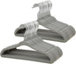 ManGotree 11" Baby Velvet Hangers, Non-Slip Infant Coat Hangers, Ultra-Thin Toddler Felt Hanger with 360° Swivel Hook, Space Saving Children's Hanger for Kids Clothes, 48 Pack (Grey)