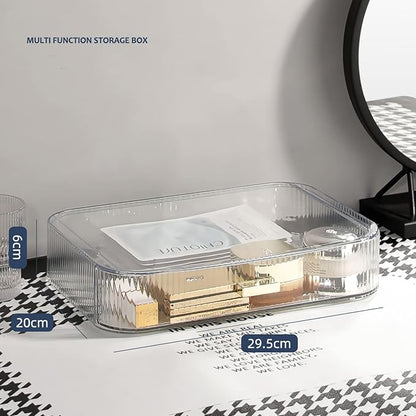 Stackable Clear Plastic Organizer Drawer | Organize Eyeshadow Palettes, Cosmetics, and Beauty Supplies on a Vanity