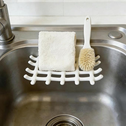 2-Pack Adhesive Bar Soap Holder, No-Drill Wall Mounted Soap Dish for Shower, Self-Draining Soap Saver with Grid Design, Plastic Soap Rack for Bathroom, Kitchen (White)