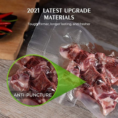 Vacuum Sealer Bags For Food - 100 Quart 11" x 16" - Commercial Grade BPA Free Bag - Durable Customized Size Food Vac Bags for Storage and Sous Vide Cooking - Puncture Prevention