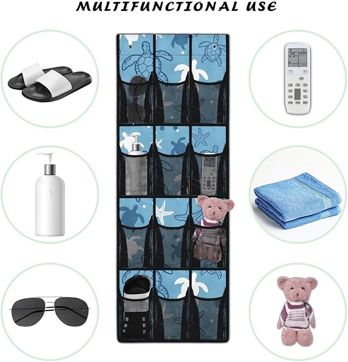 Turtle Shoe Organizer Door Hanger,Shoes Hanger Storage Organizer Bag Storage for Small Spaces,Hanging Shoe Storage