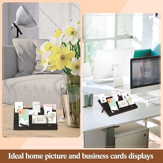 Marsui 62 Pcs Wood Earring Display Stand Earring Card Display 2 Sets of Holder with Cards Jewelry Stands for Selling