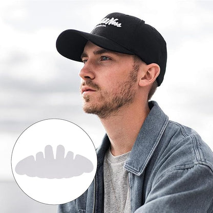 4pcs Hat Shaper Insert, Hat Sweat Liner to Keep Shape Reusable Baseball Cap Liner (White)