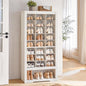 HOOBRO Tall Shoe Cabinet with 24 Cubbies and Bottom Storage Shelf, Large Capacity Shoe Storage Organizer for Entryway, Freestanding Wooden Shoe Rack for Closet, Living Room, White WT24SC01