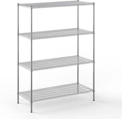 24" Deep x 54" Wide x 74" Height Wire Shelving Kit | 4-Tier | NSF Commercial Storage Rack Unit