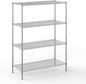 24" Deep x 54" Wide x 74" Height Wire Shelving Kit | 4-Tier | NSF Commercial Storage Rack Unit