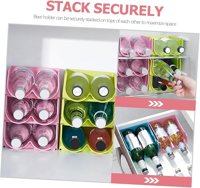 3pcs Beer Beverage Storage Rack Over Fridge Soda Can Dispenser Organizer