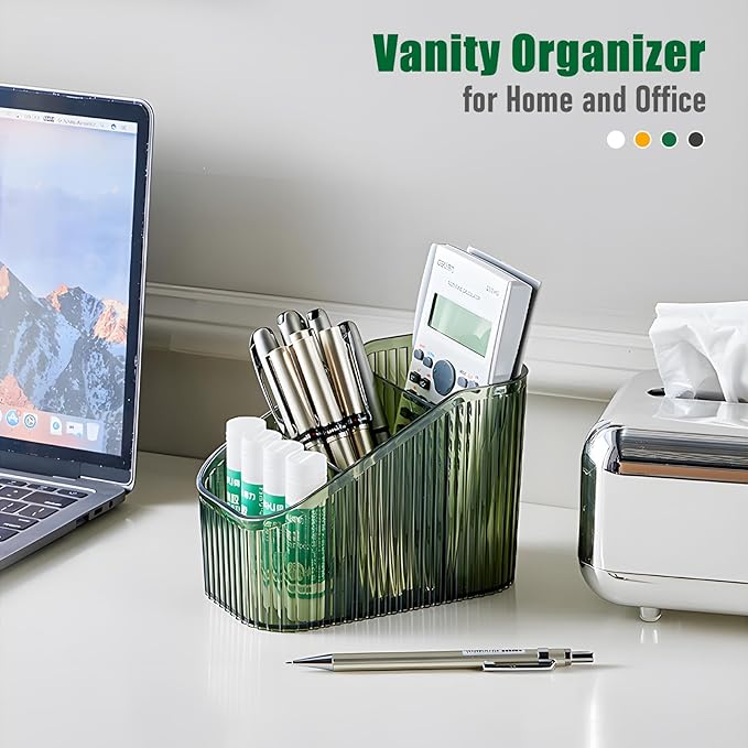 Grean Makeup Brush Holder Organizer for Vanity, Bathroom Countertop Organizer 6 Cups, Toiletry Organizer, Storage & Display for Skincare, Perfume, Hairbrush, Sunglasses & Desk Accessories