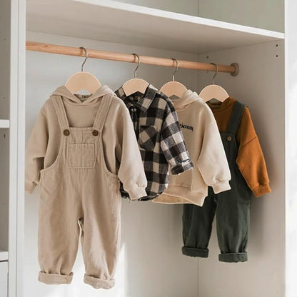 Kids Wood Hangers Without Bar, 24 Pack Baby Children Wooden Hangers with 360° Rotatable Hook for Dress, Coats, and Jacket, Space-Saving Design for Toddler Closet Organization(Natural)