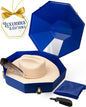 Cowboy Hat Box for Travel – Cowboy Hat Travel Case Hard w/Mirror, Latches & Bag – Hat Can - Western Hat Boxes for Men & Hat Boxes for Women Storage - Royal Blue
