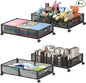 Foldable Bedroom Storage Organization with Handles - Under Bed Storage Containers with Wheels - Bins Drawer for Clothes, Blankets and Shoes