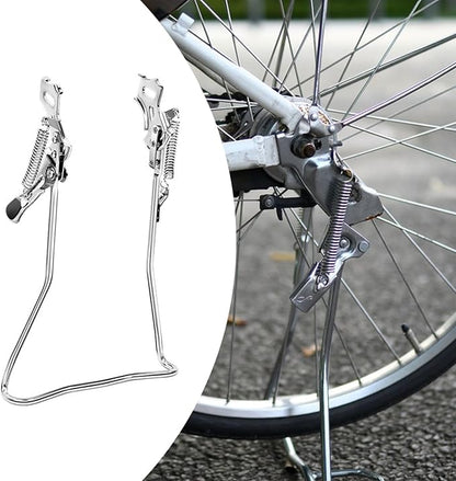 Colaxi Bike Parking Rack Steel Retro Design Bike Double Leg Stand Bicycle Rear Kickstand for Mountain Bikes Sports Adults