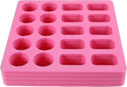 Polar Whale Lotion and Body Spray Stand Organizer Large Tray Pink Durable Foam Washable Waterproof Insert for Home Bathroom Bedroom Office 12.3 x 11.75 x 2 Inches 20 Slots