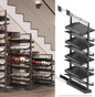 Pull-Out Shoe Rack Organizer for Closet Shoe Cabinet,Adjustable Height Retractable Metal Stackable Shoe Rack, Vertical Shelf Organizer for Small Bedroom Closet, Space Saving Storage, Black(53cm,8 Tier