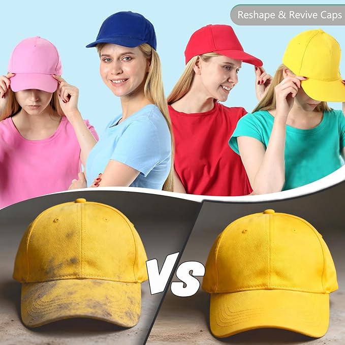 Hat Washer Cage Hat Cleaner, Hat Washer for Baseball Caps for Washing Machine or Dishwasher, Cap Washer for baseball caps with Mesh Bags, Hat Cleaner/Cleaning Protector Cage (White - 1 Pack)