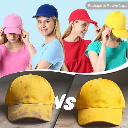 Hat Washer Cage Hat Cleaner, Hat Washer for Baseball Caps for Washing Machine or Dishwasher, Cap Washer for baseball caps with Mesh Bags, Hat Cleaner/Cleaning Protector Cage (White - 1 Pack)