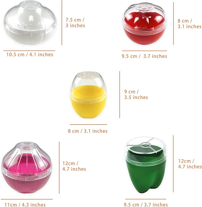 5PCS Fruit and Vegetable Shaped Savers Storage Onion Tomato Lemon Green Pepper and Garlic Containers for Fridge Vegetable Crisper Makes Food Stays Fresh Longer