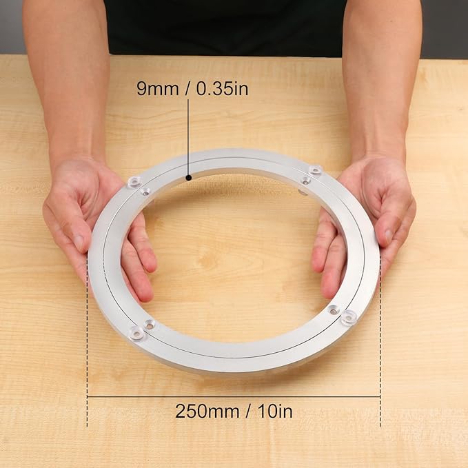 2 Pack 10 Inch Aluminium Alloy Turntable Bearing, Heavy Duty Swivel Turntables Lazy Susan for Round Dining Table, 10" Smooth Swivel Turntable for Lazy Susan Dining Table