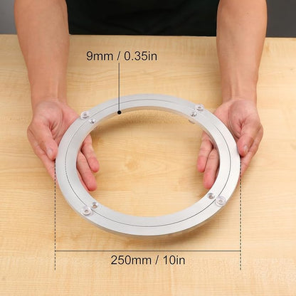 2 Pack 10 Inch Aluminium Alloy Turntable Bearing, Heavy Duty Swivel Turntables Lazy Susan for Round Dining Table, 10" Smooth Swivel Turntable for Lazy Susan Dining Table