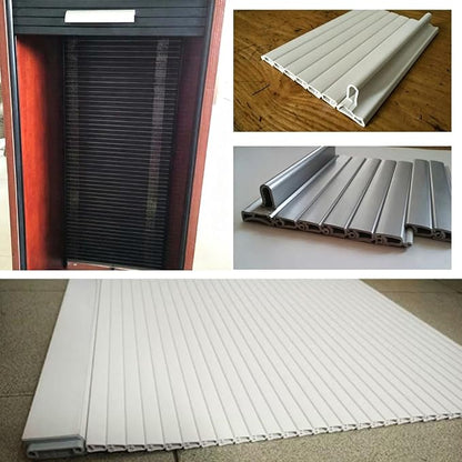 ABS Tambour Door Rolling Shutter Door, White Retractable Cabinet Door Space Saving Roller Door for Kitchen Pantry Furniture Storage Unit, Smooth Quiet(24x24in (61x61cm))