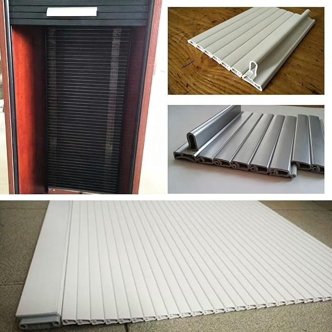 ABS Tambour Door Rolling Shutter Door, White Retractable Cabinet Door Space Saving Roller Door for Kitchen Pantry Furniture Storage Unit, Smooth Quiet(15x20in (38x51cm))