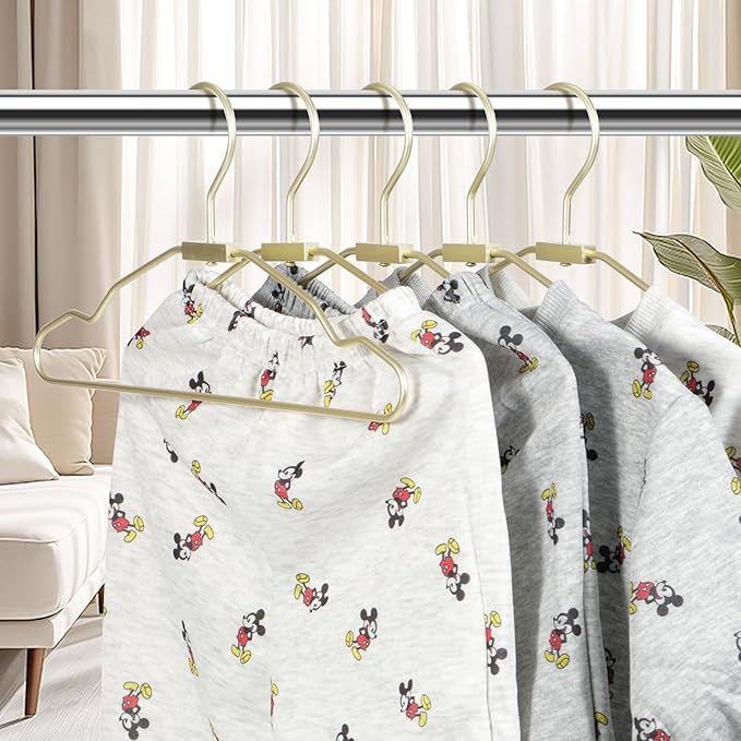 VWV Aluminum Hangers, 20 Pack Baby Hangers，12.6 Inch Children Baby Hanger, Sturdy Metal Children Clothes Hangers for Wardrobe, Space-Saving Toddler Hanger
