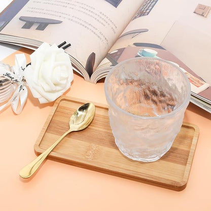 Rectangular Bamboo Tray – 6.9” × 3.5” Outer Size, 6.5” × 3.1” Inner Size, Natural Decorative Organizer for Bathroom, Vanity, Toilet Tank Top, Desk, Entryway or Kitchen Use.