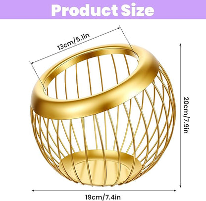 Molain Large Capacity Coffee Pod Holders Basket, Metal Espresso Pod Holder, Coffee Bar Organizer for Counter, Kcup Storage Bar Accessories (Gold)