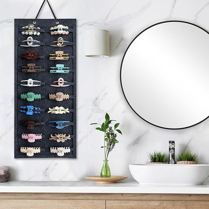 SMUK Hanging Headband Holder Organizer for Girls, Wall-mount Headband Storage Display for Women, Head Band Hair Accessories Organizer On Wall, Door, Wardrobe