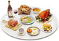 31.5" Lazy Susan Turntable – 360° Sinteredstone Silent Anti-Slip Turntable, Table Top Centerpiece for Kitchen, Pantry, Spice Rack, Refrigerator & Dining Table, White