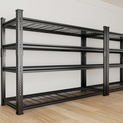 Storage Shelves Heavy Duty, 48"L x 18"W x 60"H Garage Wire Shelving Unit Loads 2640LBS, 4-tier Adjustable Metal Industrial Utility Shelf Rack for Kitchen, Laundry Room, Pantry, Warehouse, Basement