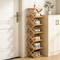 YYW Shoe Rack, Foldable Bamboo Shoes Shelf, Freestanding Shoe Storage Organiser for Entryway, Bedroom, Closet, Hallway - Functional, Natural Shoe Rack (Original, 7 Layers)