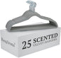 Non-Slip Scented Velvet Hangers - Heavy Duty Clothes Hanger - Ultra Thin Space Saving 360 Degree Swivel Hook - Ideal for Coats, Jackets, Pants, & Dress - French Lavender - 25 Pack