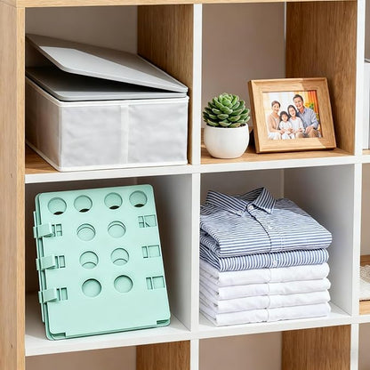 T-Shirt Folder Board for Adults, Shirt Folding Plate with Fast & Convenient Design, Foldable Clothes Organizer for Home Storage, (Cyan)