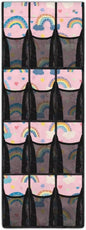 Rainbow Over the Door Shoe Organizer 12 Large Mesh Pockets Hanging Shoe Rack for Closet Foldable Door Shoe Organizer Shoe Hanger