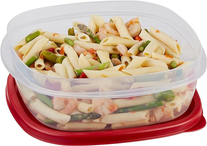 Rubber maid Food Storage Containers Nine Cup Food Storage Containers 7 Peice Set, Easy Find Lids, 3 Containers, 3 Lids Chalk Pen And Chalk Labels