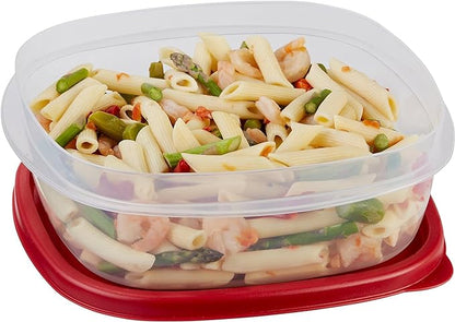 Rubber maid Food Storage Containers Nine Cup Food Storage Containers 7 Peice Set, Easy Find Lids, 3 Containers, 3 Lids Chalk Pen And Chalk Labels