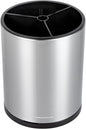 Restaurantware Stainless Steel Utensil Holder 1 Count 6.2 x 6.2 x 7.9 Inches Durable Cutlery Storage Flatware Organizer Rust-Resistant Sink Caddy Silver Kitchenware Holder