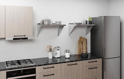 AmGood 24" Long X 18" Deep Stainless Steel Wall Shelf | NSF Certified | Appliance & Equipment Metal Shelving | Kitchen, Restaurant, Garage, Laundry, Utility Room