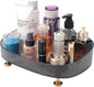CESTATIVO Makeup Perfume Organizer, Bathroom Vanity Tray, Decorative Dresser Tray, Bathroom Countertop Organizer Tray for Cosmetics, Skincare Products, Grey