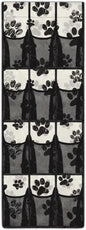 12-Pocket Behind The Door Storage Organizer, Oxford Material Waterproof Foldable and Designed for Bathroom Pantry or Bedroom Use, Black Dog Paw Print