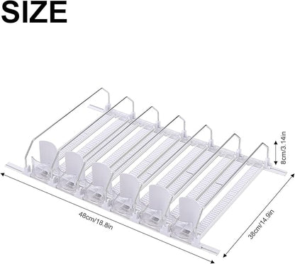 Refrigerator Beverage Storage Box Automatic Beverage Pusher Soda Can Dispenser Refrigerator Storage Box Automatic Pusher Glide Drink Organizer for Kitchen(#6)