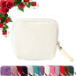 Travel Jewelry Case, Portable Foldable Box Mini Jewelry Travel Bag with Tassel Zipper Design, Soft Velvet Organizer Pouch for Bangle, Five Compartments